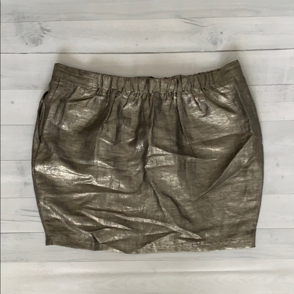 Elizabeth and James Metallic Silver Mini Skirt M - Picture 6 of 8